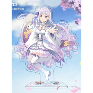 Mô hình Standee Re:Zero - Rem - Ram - decor góc học tập để bàn 12cm