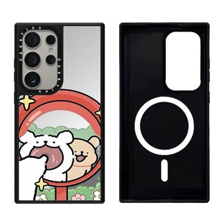 Gương Phóng Đại Từ Tính Dòng Gương Chó Cứng Samsung Dành Cho Samsung Galaxy S25 24 23 UItra S25 24 23 Plus Vỏ Bảo Vệ Chống Sốc