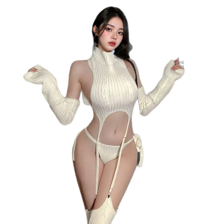 Pure Desire Gợi Cảm Áo Len Dây Trẻ Em COS Otaku Killer Cổ Cao Tất