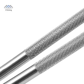 ELBBKG Dụng cụ tẩy tế bào chết bằng thép không gỉ hai đầu Dụng cụ tẩy tế bào chết Dụng cụ làm sạch da chết Xẻng hình tròn vát Bút làm móng tay mới