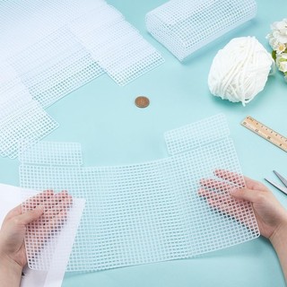 Vải lưới SPIRAKOGEO, Lưới lưới túi nhựa màu trắng, Đồ dùng làm ví Vỏ trống Dự án móc
