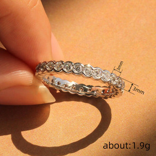 Nhẫn bạc S925 zircon đơn giản - Trang sức cưới nữ cao cấp