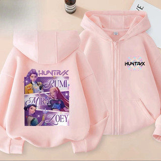 Trẻ Em Kpop Demon Hunters Áo Khoác Zip Up Áo Bé Gái Bé Trai Anime In Áo Khoác Ngoài Hàng Đầu
