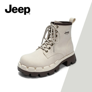 Jeep Jeep Giày Nữ Thu Đông Da Thật Chính Hãng Thời Trang Retro Merad Hiệp Sĩ Giày Bốt Chelsea Martin Giày Bốt Ngắn