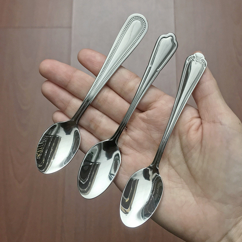 Thìa Cà Phê Bằng Thép Không Gỉ Thìa Mini Hộ Gia Đình Trẻ Em Thìa Nhỏ Gia Vị Thìa Sáng Tạo Dây Khuấy Thìa Cà Phê Thìa PMXG