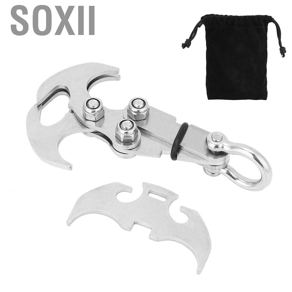 Soxii Gravity Grappling Hook Survival Carabiner Công cụ leo trèo có thể gập lại ngoài trời