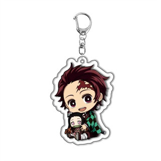 Anime GOODS Acrylic Keychain cute y2k Demon Slayer keychain for bag keys car key bag backpack collection display accesso