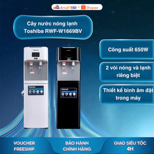 Cây nước nóng lạnh Toshiba RWF-W1669BV - Bình nước 20L lắp âm - Bảo hàng chính hãng 12 tháng