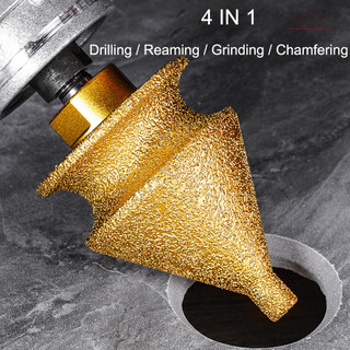4 Trong 1 Máy Mài Góc Gạch Đá – Chamfer Kim Cương + Cắt Khoan Lỗ, Dụng Cụ Sửa Chữa Đá Granite