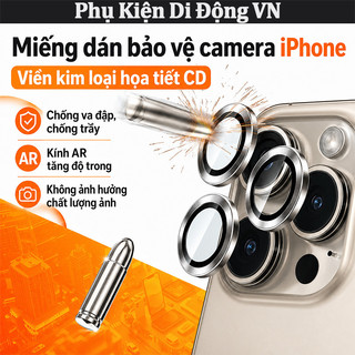 Miếng dán bảo vệ ống kính kim loại Chống trầy chống chói Dùng cho iPhone 17 16 15 14 13 12 11 Pro Max 11 12 13 mini