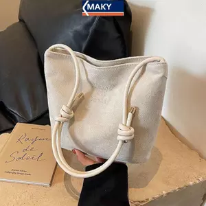 MAKY Da Lộn Nữ Túi Tote Buet Túi Thời Trang Một Vai Túi Đeo Ngang VN