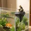 QEARY Rockery Angler Trang trí, Mô phỏng thực tế Câu cá Tượng ông già, Cảnh quan Thủ công Phong cách treo tường PVC Bể cá đá treo tường