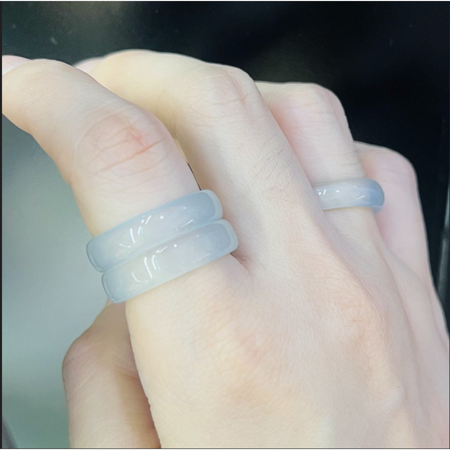 [𝐐𝐮à 𝐓ặ𝐧𝐠] Nhẫn Mã Não xanh lam, trang sức thời trang cao cấp bằng đá tự nhiên 𝐬𝐡𝐚𝐧𝐠𝐡𝐚𝐢 𝐬𝐭𝐨𝐫𝐞