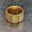 Thép Titan Trái Tim Kinh Thánh Nhẫn Tám Kinh Hộ Mệnh Vòng Xoay Nam 18k Cát Vàng Thép Không Gỉ Nhẫn Z0X1