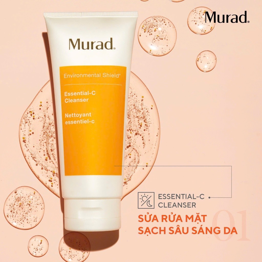 [HÀNG CÔNG TY]  Sữa Rửa Mặt MURAD Essential C Cleanser 148ml | Sữa Rửa Mặt Sáng Da Chống Oxy Hóa