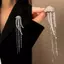 PNPIA- 1Pc Ngọc Trai Dài sel Thạch Thổ Cẩm Nữ Kim Cương Phủ Ngọc Trai sel Corsage Huy Hiệu Chân Phù Hợp Với Jaet Pin Quần Áo Quà Tặng