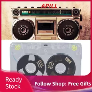 apill Băng Cassette trống để ghi âm nhạc với khả năng phát lại rõ ràng Độ ồn thấp DIY 46 phút Cuộn băng Cassette thời gian (Đen)