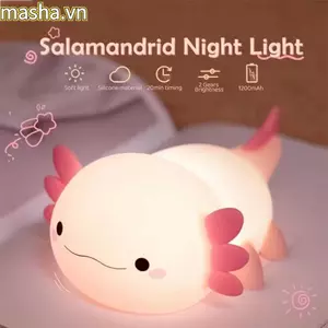 Đèn Ngủ, Đèn Ngủ Silicon Mầm Non Đèn Ngủ, Điều Khiển Cảm Ứng Để Bàn Trang Trí Đèn Bàn Axolotl Dễ Thương Cho Bé Trẻ Em Quà Tặng