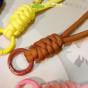 AN.MART Paracord Bện Dệt Móc Khóa Dây Bule Khẩn Cấp Sinh Tồn Bagpa Vòng Chìa Khóa Dây Đeo Cổ Tay Xe Nhăn Chìa Khóa VN