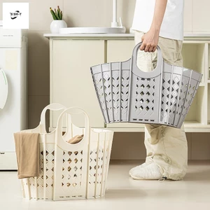 Giỏ đựng đồ giặt bằng nhựa có thể gập lại - Lưu trữ dung lượng lớn cho quần áo bẩn