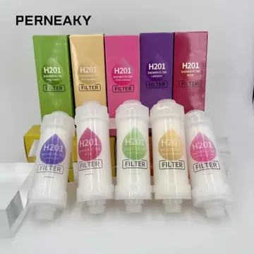 Bộ lọc đầu vòi hoa sen PERNEAKY Vitamin C, Vòi hoa sen cao cấp Spa có mùi thơm, Hoa anh đào oải hương Bộ lọc chống bỏng Tạp chất Máy lọc vòi sen Ký túc xá sinh viên