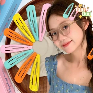 1-4 Kẹp Tóc Hình Giọt Nước Lớn - Dành Cho Nữ Bé Gái Mặc Hàng Ngày - Thời Trang, Ngọt Ngào, Y2K - Kẹp Tóc BB Snap Màu Trơn - Phụ Kiện Tóc / Giao Hàng Miễn Phí