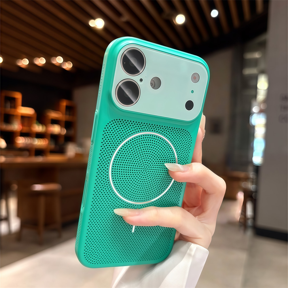 Ốp điện thoại từ tính ngăn chặn màu cho iPhone 17 Pro Max 13 14 15 16 pro max Bảo vệ ống kính chống rơi Vỏ cứng bảo vệ điện thoại