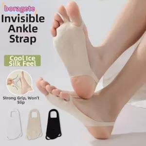 Tất xe tăng vô hình BORAGETE, Tất chia ngón chân bằng lụa băng màu trơn mỏng, Tất thuyền bằng Cotton có độ đàn hồi cao thông thường