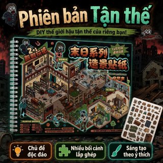 Sticker 3D cảnh mini – Chất liệu PET, dễ thương – Dùng trang trí sổ tay, nhật ký handmade – Tạo điểm nhấn sáng tạo
