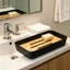 Đĩa xà phòng thoát nước FANIELLAPOWELL, Hộp đựng xà phòng tre khô chống thấm nước, Hộp xà phòng nhựa tiết kiệm không gian thực tế Phòng tắm