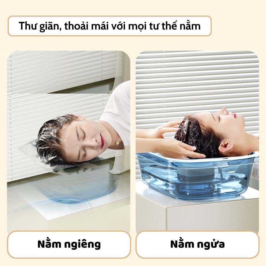 Chậu Gội Đầu Tiện Ích ENODA HOME, Thau Gội Đầu Tại Giường Cho Người Già, Bà Bầu, Trẻ Em, Người Bệnh C080
