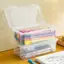 MAKY 1PC Hộp Đựng Nhựa Dung Tích Lớn Ổn Định Trong Suốt Hộp Bút Chì Đồ Dùng Văn Phòng Hộp Sắp Xếp Lưu Trữ VN