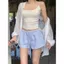 Quần short sọc màu hồng phong cách giản dị ngọt ngào dành cho nữ Mùa hè phiên bản Hàn Quốc Quần short thể thao mỏng vừa vặn