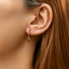 Shuling Bông Tai Giọt Zircon Đỏ Tinh Tế Mạ Vàng 18K Trang Sức Thanh Lịch