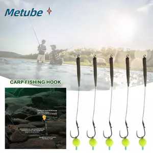 METUBE 5 chiếc Móc câu tóc, Thiết bị móc câu cá chép có sẵn, 2025 Pesca 3 # -10 # Chép giàn câu cá mồi câu cá