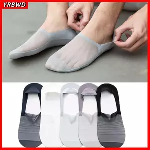 Tất vô hình YRBWD, Tất lưới mềm mại nam thuyền, Tất cắt thấp siêu mỏng thoải mái thoáng khí chống trượt