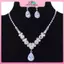 MYPANDA Luxury Teardrop Zircon Mặt dây chuyền Bông tai Nelace Set Thanh lịch Tinh tế pha lê Nelaces Nữ phù dâu Trang sức đám cưới.