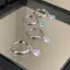 AqToCna Tinh Tế Giọt Zircon Mặt Dây Chuyền Bông Tai Thời Trang Đơn Giản Tính Khí Tai Nữ Bule Phụ Kiện Trang Sức Quà Tặng AqToCna