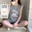 Áo Vest hoạt hình phong cách mới có miếng đệm ngực không tay có thể mặc bên ngoài Quần short nhà thời trang Bộ đồ mùa hè Bộ đồ ngủ nữ Đồ mặc nhà