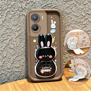 Ốp Lưng Cho redmi A7 Pro 4g POCO C85X X8 Pro max 5g Vỏ Điện Thoại Vỏ Mềm Silicon Chống Sốc Gương Thẩm Mỹ Có Giá Đỡ 360° Xoay thỏ dễ thương màu hồng cho bé gái JTXCEZJ3