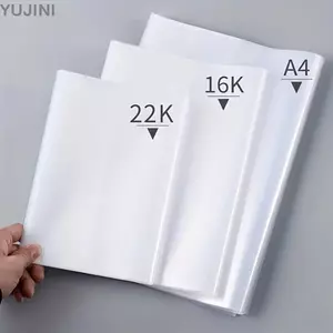 YUJINI 10 Vỏ Sách Trong Suốt, Vỏ Sách Nhựa Chống Thấm Nước A4 / 16K / A5, Sách Tự Dính Chất Lượng Cao Chống Mài Mòn Vỏ Bảo Vệ PVC