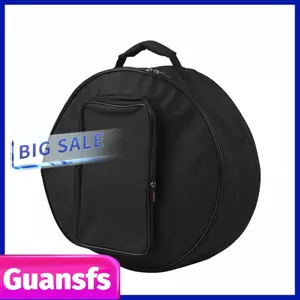 Guansfs Ba lô trống Snare màu đen có dây đeo vai có túi bên ngoài để đựng gậy Sách nhạc bảo vệ bạn khi vận chuyển và tránh bụi (Đen)