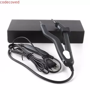 MECOVED Tóc Nối Dài Sắt, Phích Cắm EU / US Có Thể Điều Chỉnh Nhiệt Độ Đầu Làm Nóng Mini Thông Minh, Dụng Cụ Nối Dài Tóc Chuyên Nghiệp Máy Tạo Kiểu Tóc Màu Đen Keratin Liên Kết Dụng Cụ Salon