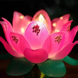 1 Đèn Sen Phật Giáo Nhiều Màu Sắc Đèn Sen Để Bàn Đèn Trang Trí Cho Thiền Tại Nhà Thờ Phật Giáo [VN]