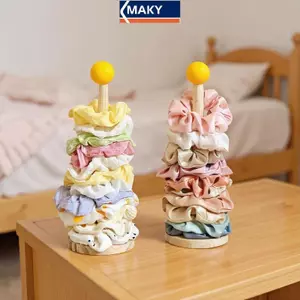 MAKY Tóc Scrunchies Kẹp Tóc Người Tổ Chức Dễ Thương Cô Gái Trang Sức Giá Đỡ Đầu Dây Hiển Thị Ra Trẻ Em Phụ Kiện Tóc Lưu Trữ VN