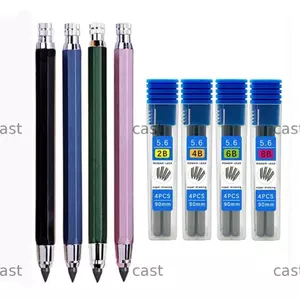 CAST Bút Chì Tự Động 5.6mm 2B / 4B / 6B / 8B Bút Chì Đổ Lại Văn Phòng Phẩm Phác Thảo Thiết Kế Truyện Tranh Nghệ Thuật