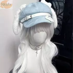 Mũ nồi nữ NKSFX, Vải mềm Mũ Newsboy phong cách ngọt ngào, Phụ kiện tai chó thời trang phụ kiện mùa đông Mũ che mặt Sử dụng hàng ngày