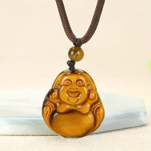 Mặt dây chuyền Phật đá mắt T Tiger Thích hợp để mặc hàng ngày