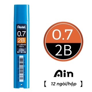 Ruột chì kim Pentel ngòi chì bấm 2B đủ các size ngòi 0.2/0.3/0.5/0.7/0.9mm