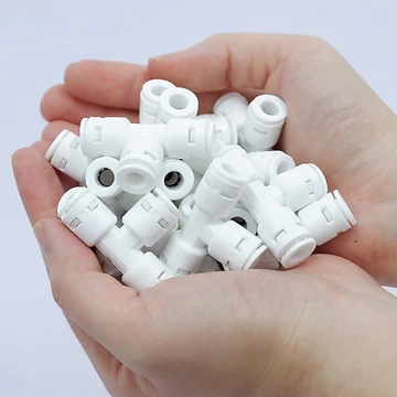 Combo 50 Cút chữ T đều nối nhanh, 3 ngã, kết nối dây 6 (1/4inch) dùng cho trong máy lọc nước